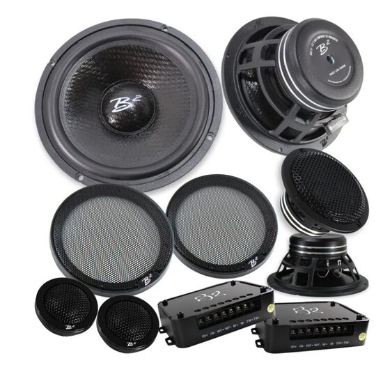 RAGE63 Series 6.5" 3-way 4 Ohm Component Set With Crossovers